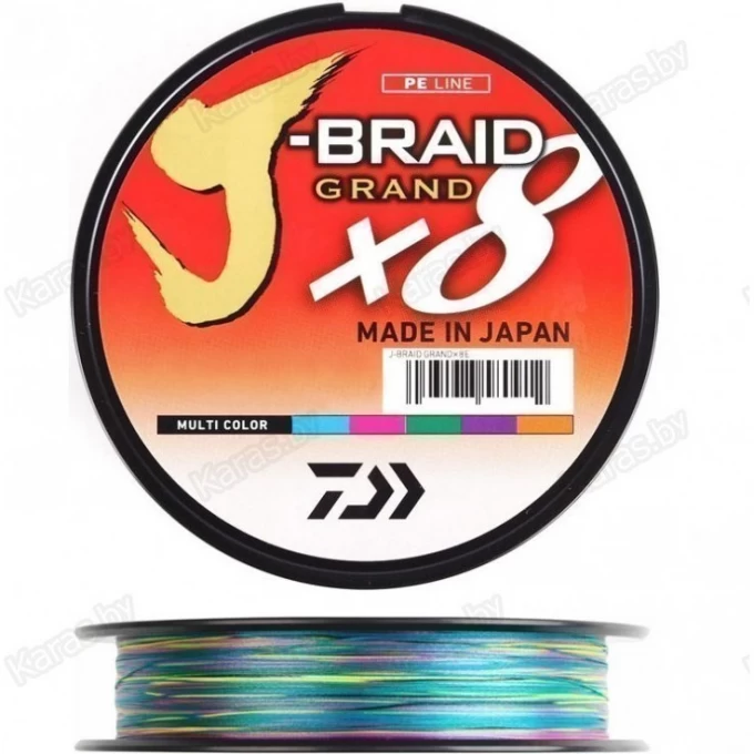 Шнур DAIWA J-BRAID GRAND X8E 300М 0,42ММ MULTI COLOR 12795-142